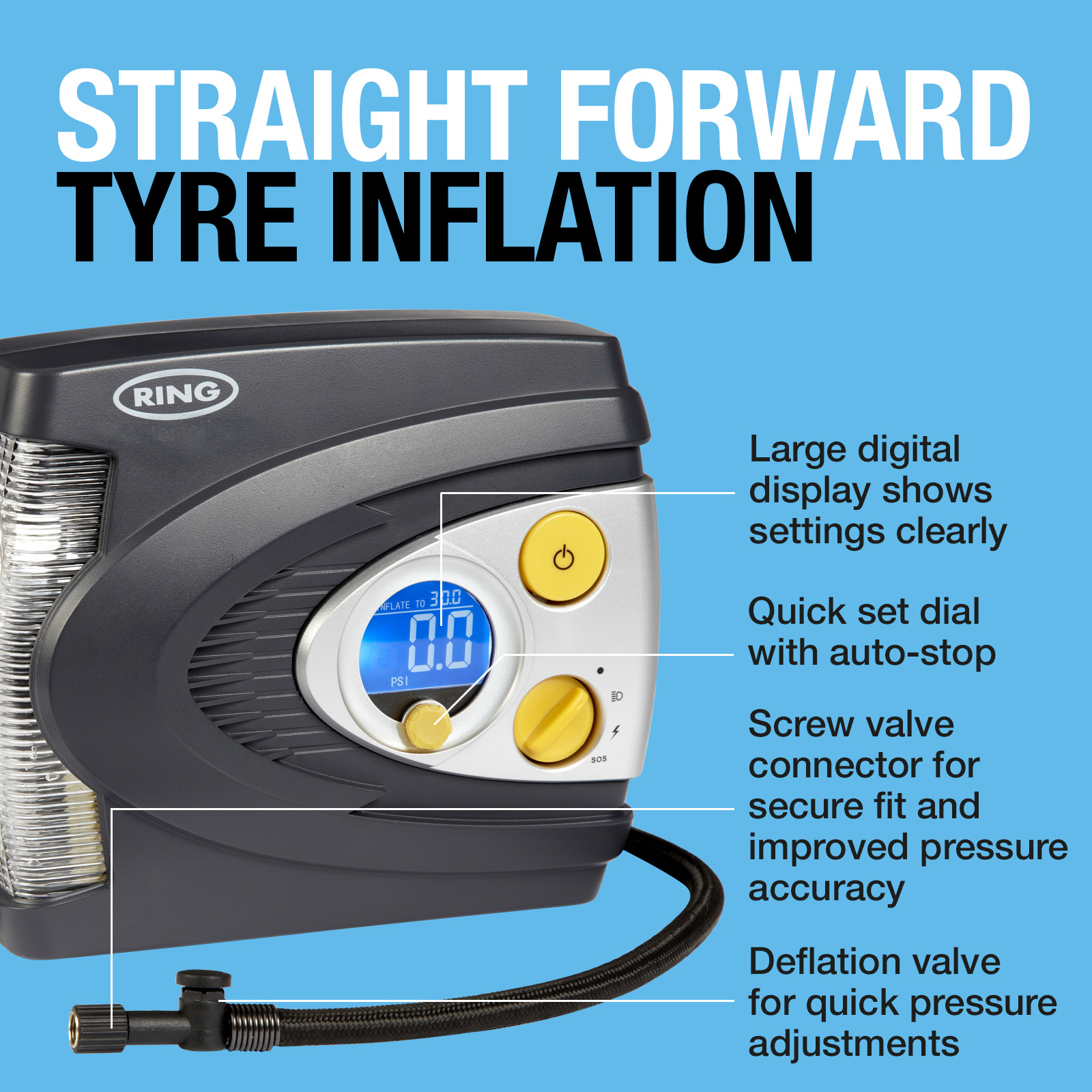 Rac 365 outlet tyre inflator